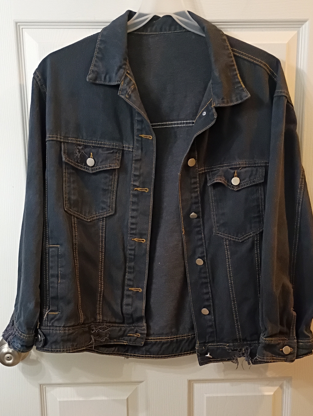 SHEIN Black Denim Jean Jacket